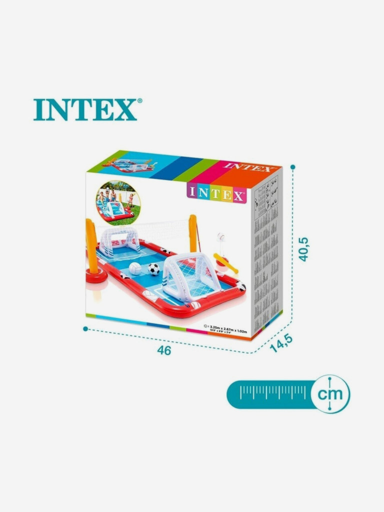 Игровой центр Intex 57147 Активный спорт 325х267х102см с воротами, сеткой