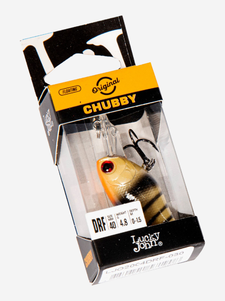 Воблер LUCKY JOHN Original CHUBBY DR F, длина 4 см,, крэнк для щуки, голавля, жереха, язя, окуня