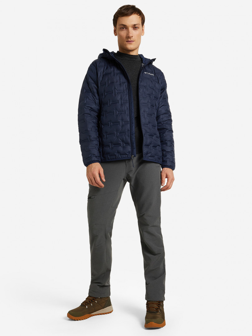 фото Пуховик мужской columbia delta ridge down hooded jacket, синий