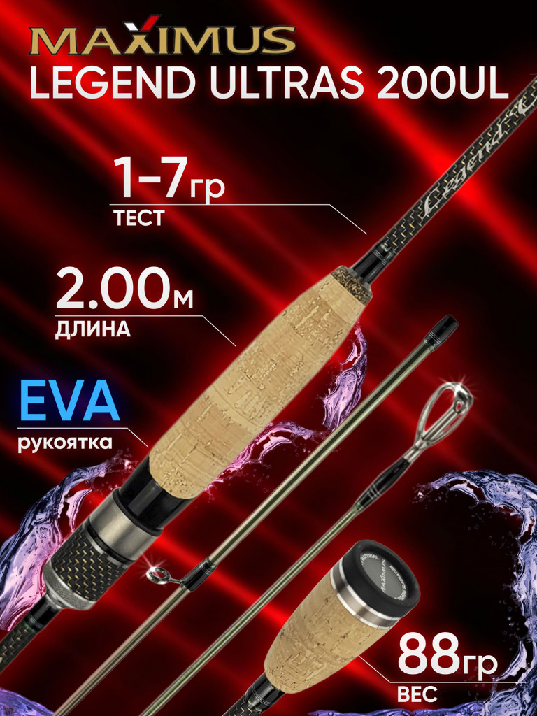 Спиннинг Maximus LEGEND ULTRAS 200UL 2.00м 1-7гр