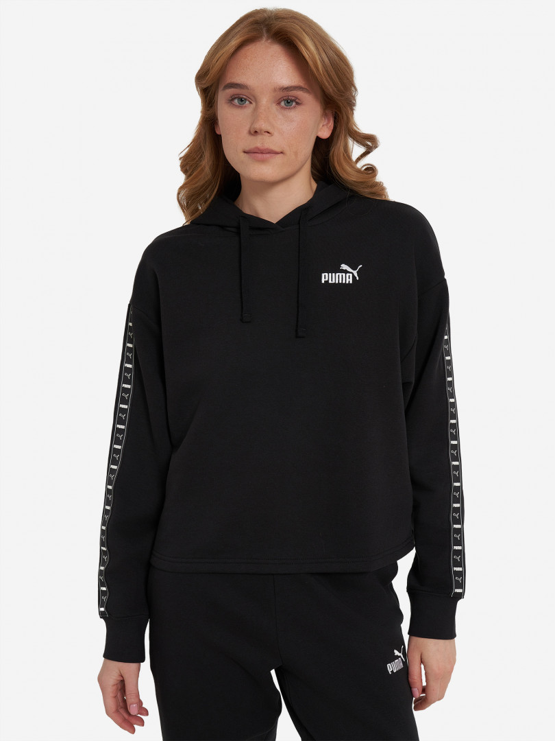 фото Худи женское puma ess tape comfort, черный