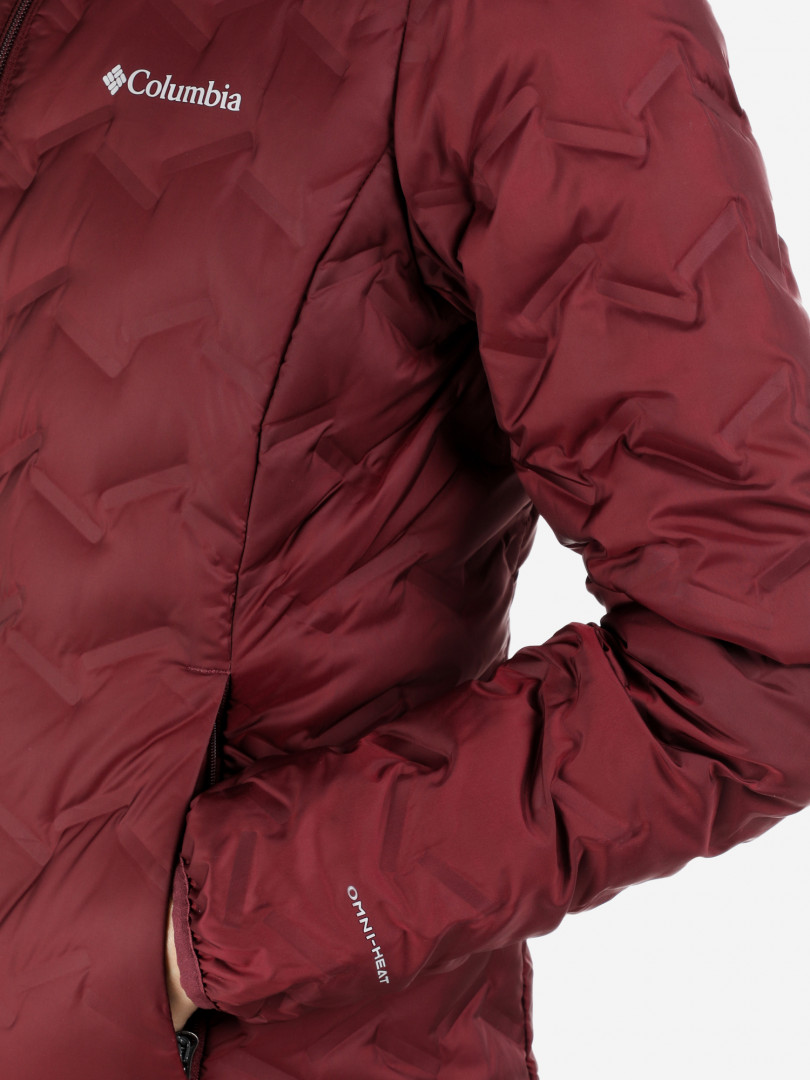 фото Пуховик женский columbia delta ridge long down jacket, красный