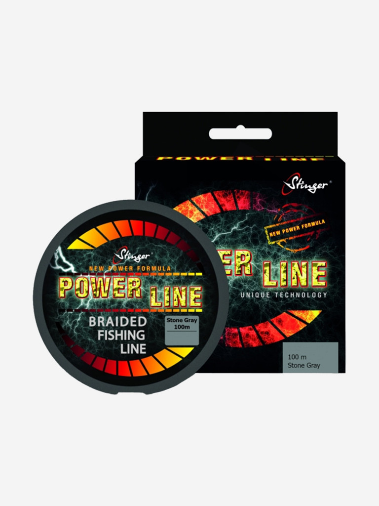 Плетеный шнур Stinger PowerLine 100 m, St.Grey, 0,18mm