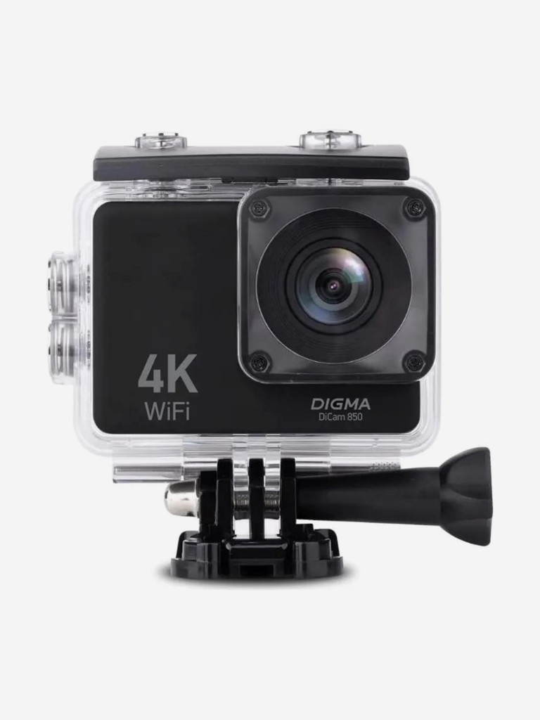 Экшн-камера Digma DiCam 850 4K, WiFi, черный, dc850