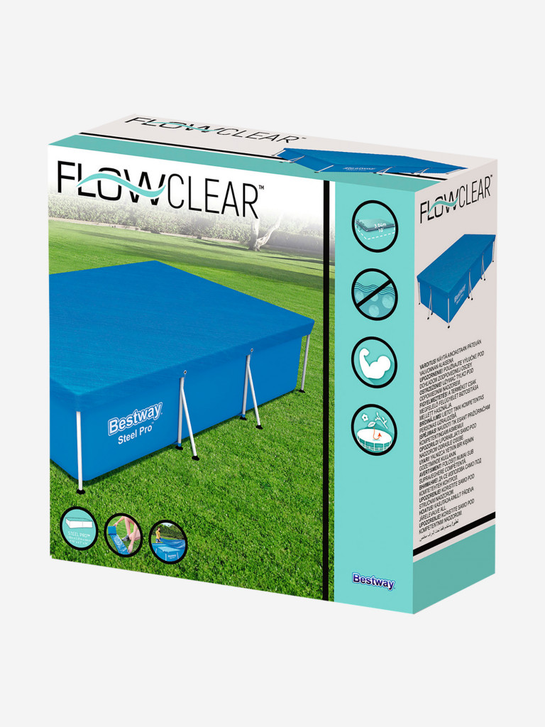 Тент Bestway 58107 для прямоугольных и каркасных бассейнов 400х211х81см