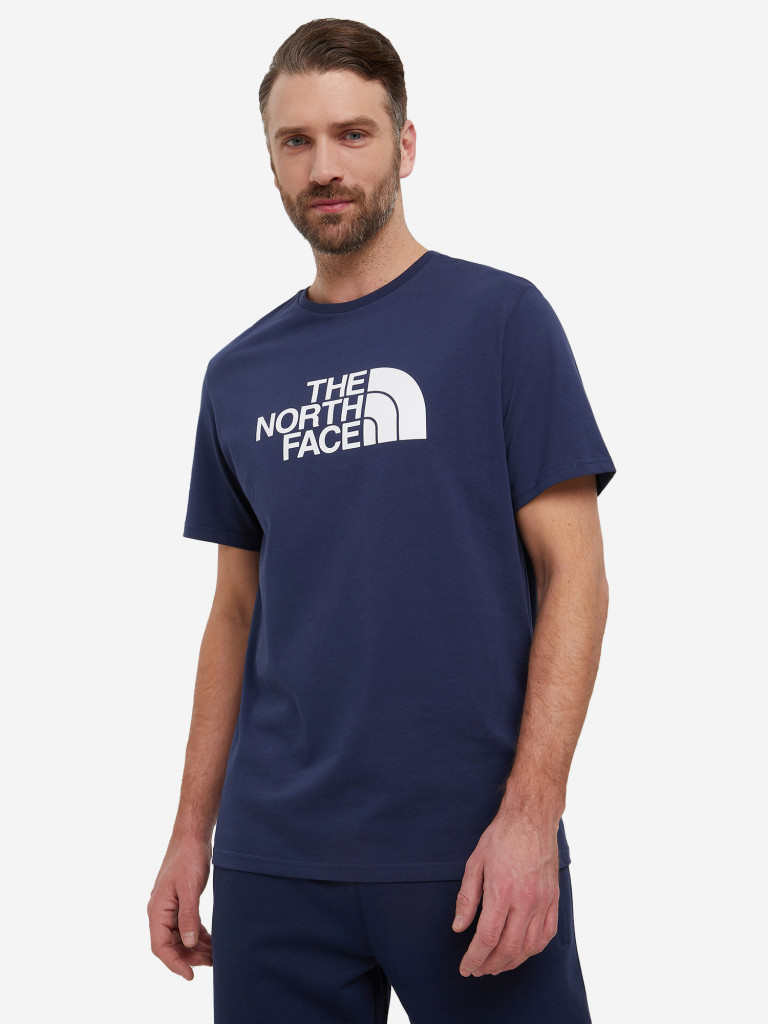 North face t shirt blue on sale