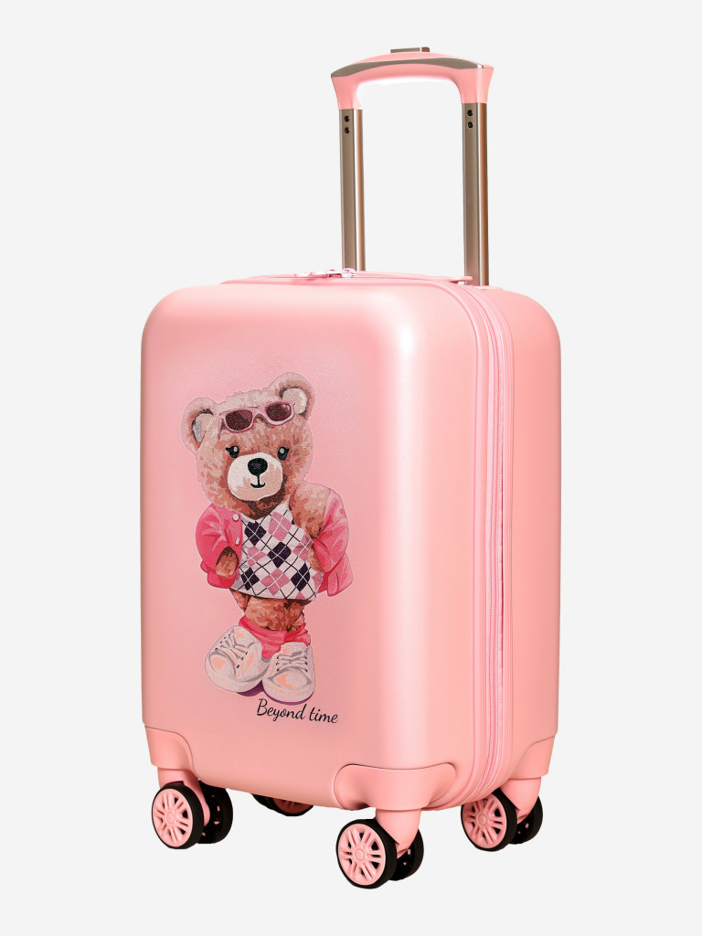 Чемодан детский BEYOND TIME R115 Мишка девочка розовый