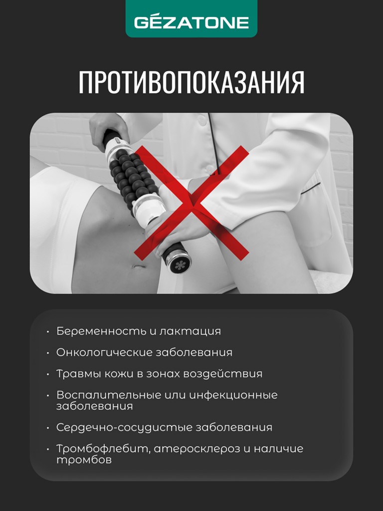 Антицеллюлитный массажер для тела для похудения Gezatone AMG150