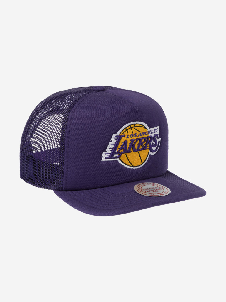Бейсболка с прямым козырьком MITCHELL NESS HT8032-LALPURP Los Angeles Lakers NBA