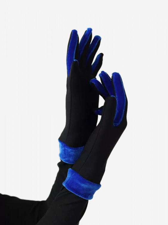 Термоперчатки для фигурного катания с бархатом IceDress