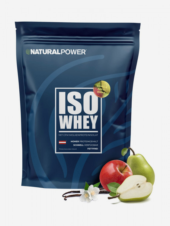 Изолят протеина Natural power 500 гр Ваниль-Яблоко-Груша, Австрия