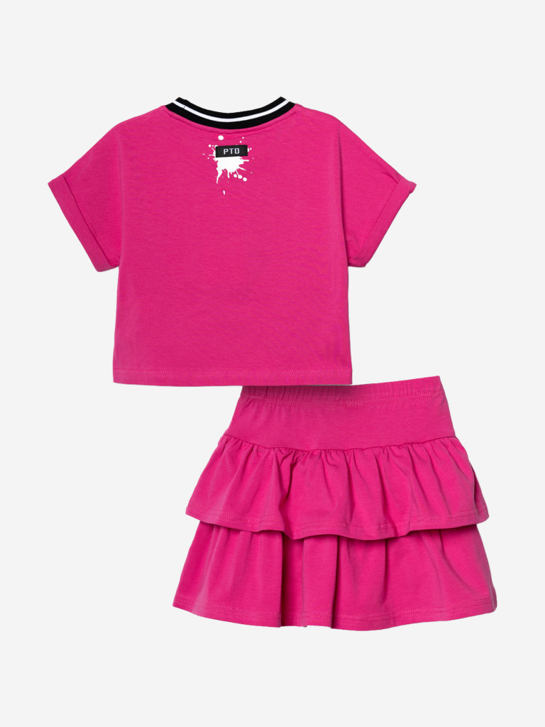 Комплект для девочек: футболка, юбка-шорты PlayToday