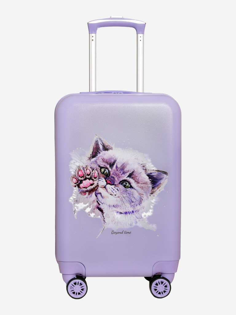 Чемодан детский BEYOND TIME G229 Котик с лапкой сиреневый