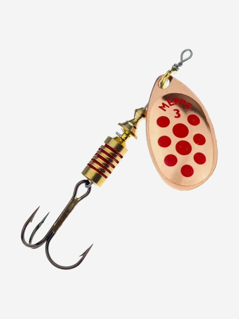 Блесна для рыбалки вертушка Mepps AGLIA PTS, 3, Copper/Red dots, 5 штук в комплекте