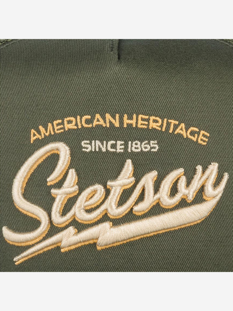 Бейсболка с сеточкой STETSON 7751171 TRUCKER CAP AMERICAN HERITAGE CLASSIC (оливковый)