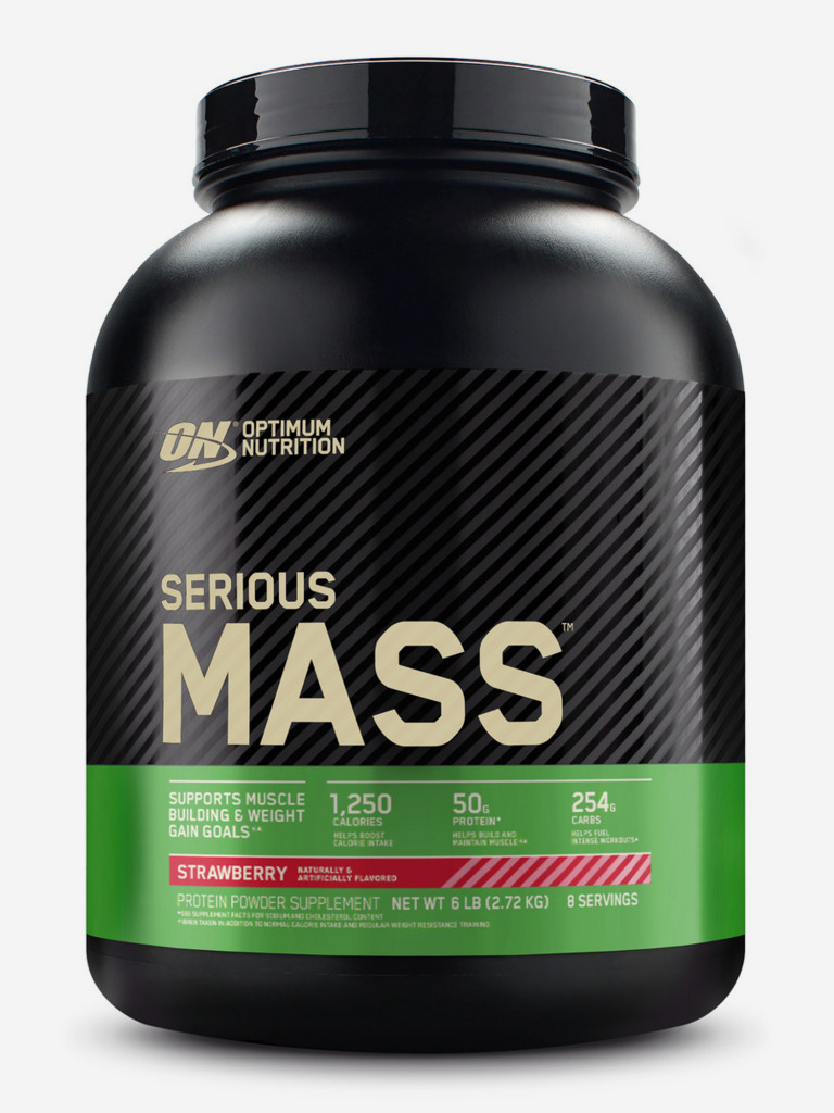 Гейнер Optimum Nutrition Serious Mass, 2720 г, Клубника