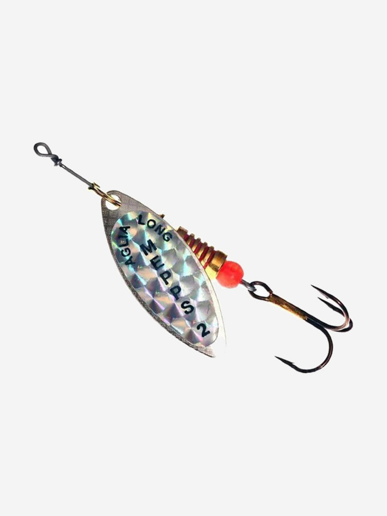 Блесна для рыбалки вертушка Mepps AGLIA LONG RAINBO, 2, SILVER, 1 штука