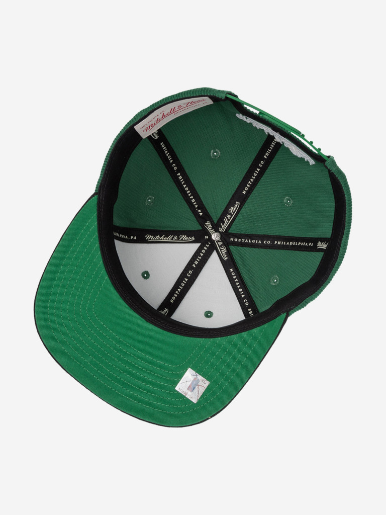 Бейсболка с прямым козырьком MITCHELL NESS HS10402-BCEGREN Boston Celtics NBA (зеленый)