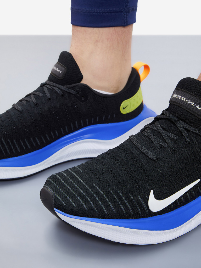 Nike free rn flyknit black/white-volt-blue lagoon best sale