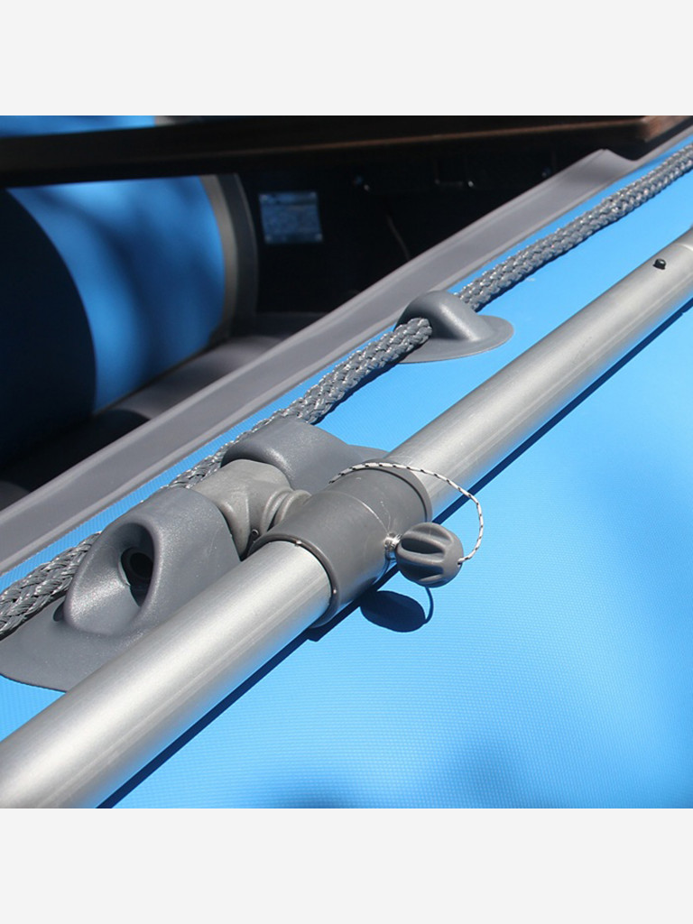 Лодка моторная Тайга-320, натяжное дно, серо-синяя