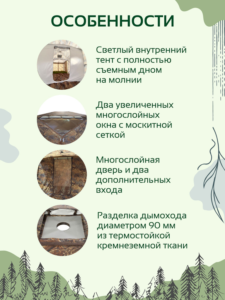 Всесезонная палатка Кубоид 3.60 Берег