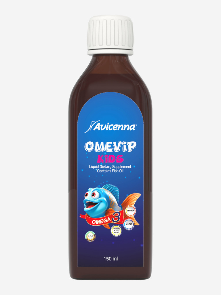 Детский витаминный комплекс с натуральной Омега-3 Avicenna® OmeVip Kids, 150мл