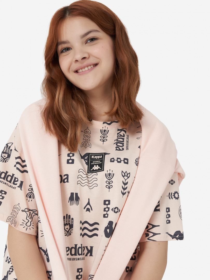фото Футболка для девочек kappa, бежевый