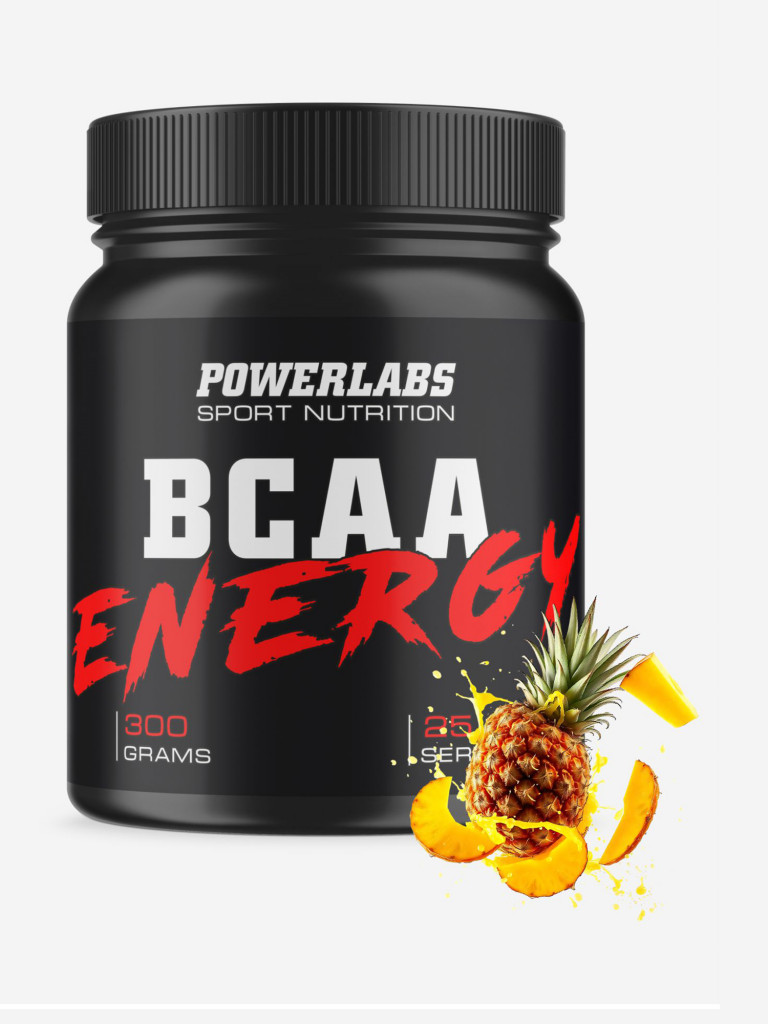 BCAA Energy, Powerlabs, 300 г, ананас