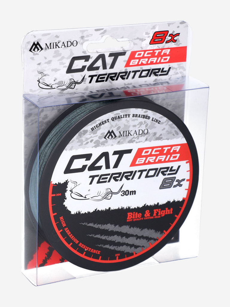 Плетеный шнур Mikado CAT TERRITORY OCTA 1,00 green (30 м) - 132.00 кг.