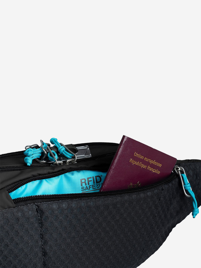 Поясная сумка антивор Pacsafe ECO waist pack, Black, 3.5 л.