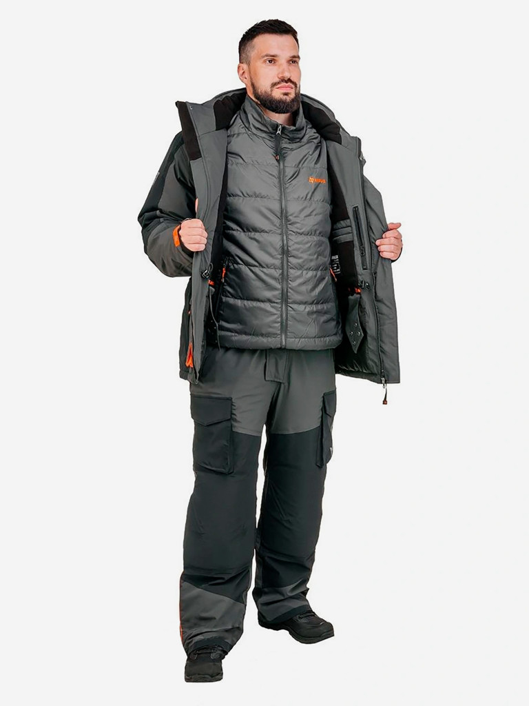 Костюм зимний NISUS River Pro (2 куртки+полукомбинезон) для рыбалки и охоты