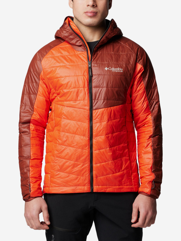 Куртка утепленная мужская Columbia Platinum Peak II Hooded Jacket оранжевый цвет — купить за 22999 руб., отзывы в интернет-магазине Спортмастер