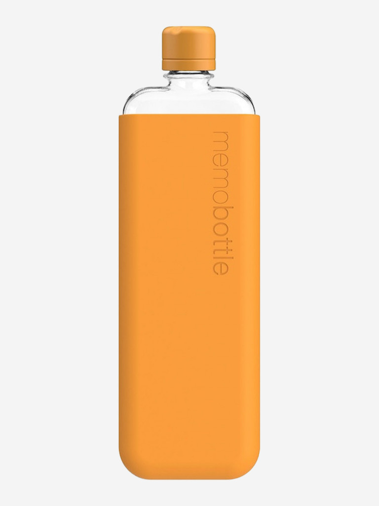 Бутылка с силиконовым чехлом Memobottle Slim, оранжевый