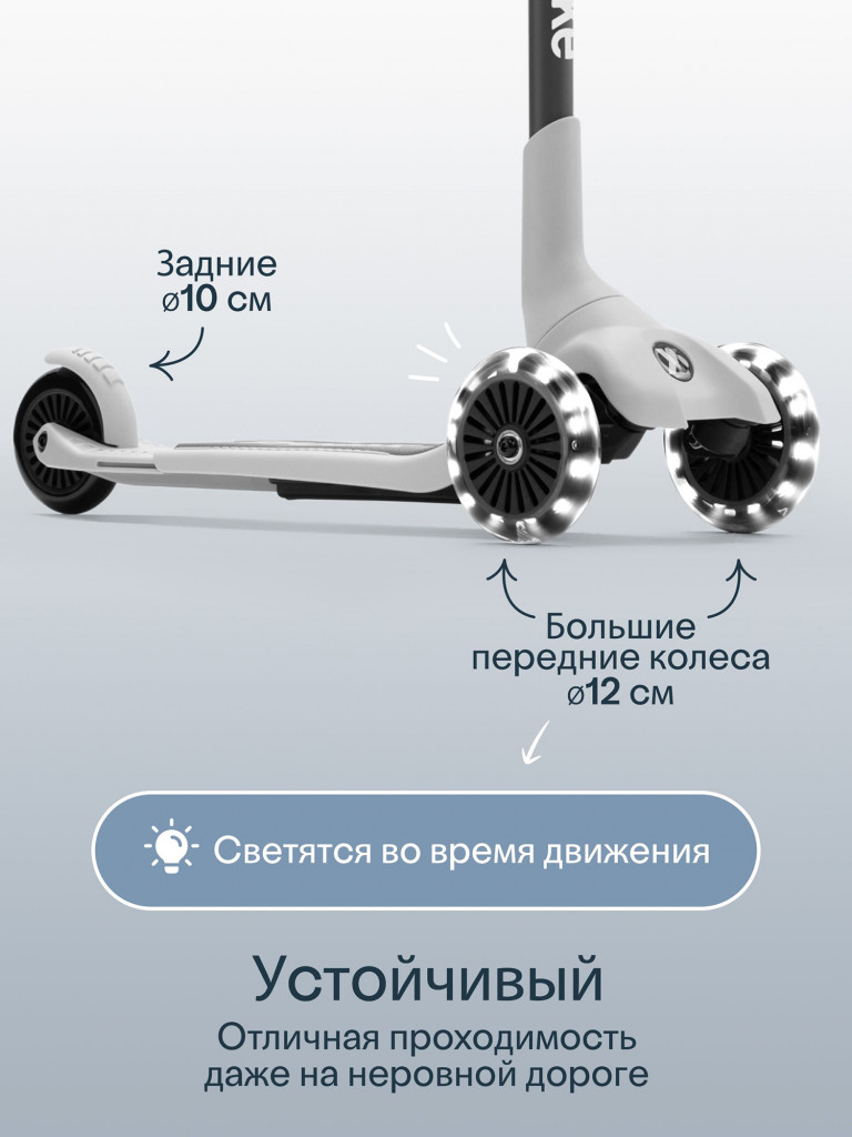 Самокат-трансформер 3-колесный SmarTrike Xtend Mini Ride, с сиденьем и ручкой, складной, детский, растущий, для детей от 1 до 9 лет
