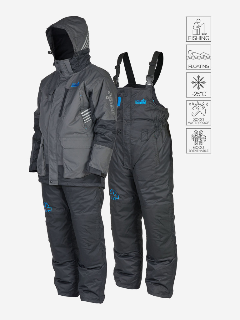 Костюм плавающий зимний Norfin APEX 2 FLT (куртка+полукомбинезон) для рыбалки и охоты