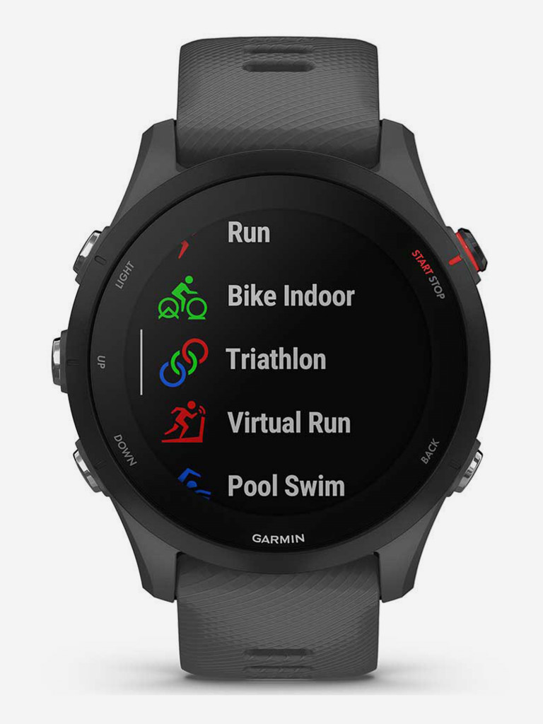 Спортивные часы Garmin Forerunner 255 с серым ремешком