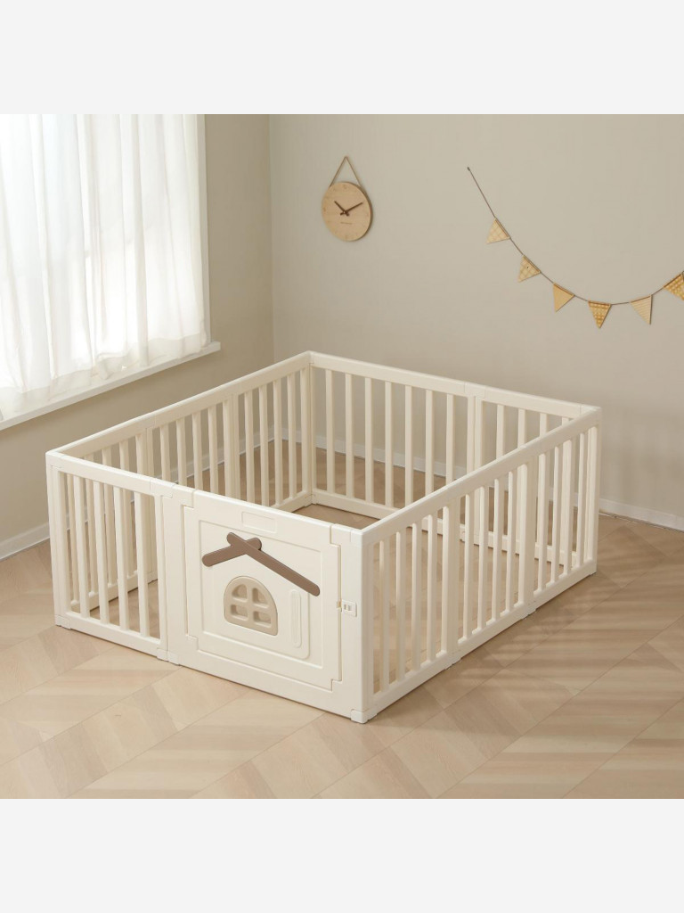 Большой детский игровой манеж UNIX Kids Classic Tree House 150 x 130 Camel