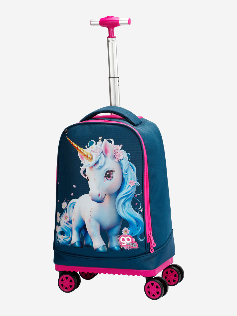 Чемодан детский BEYOND TIME D14 Единорог синий