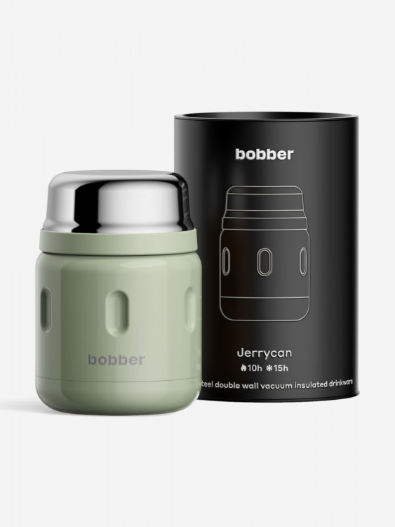 Термос вакуумный для еды BOBBER Jerrycan 500 мл, тепло до 10 часов, фисташковый