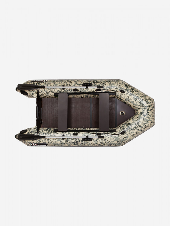 Лодка ПВХ под мотор Фрегат 300 ЕК с килем, сварные швы, камуфляж