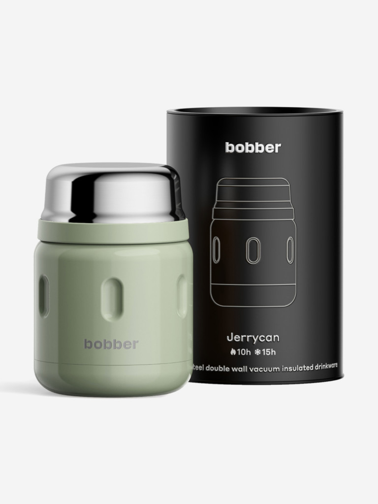Термос вакуумный для еды BOBBER Jerrycan 500 мл, тепло до 10 часов, фисташковый