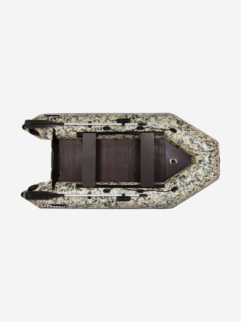 Лодка ПВХ под мотор Фрегат 320 ЕК с килем, сварные швы, камуфляж