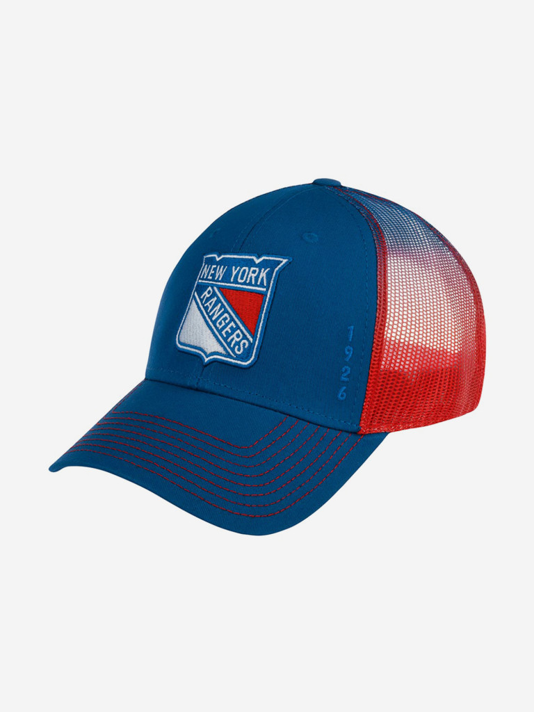 Бейсболка с сеточкой AMERICAN NEEDLE 44612A-NYR New York Rangers Cross Fade NHL