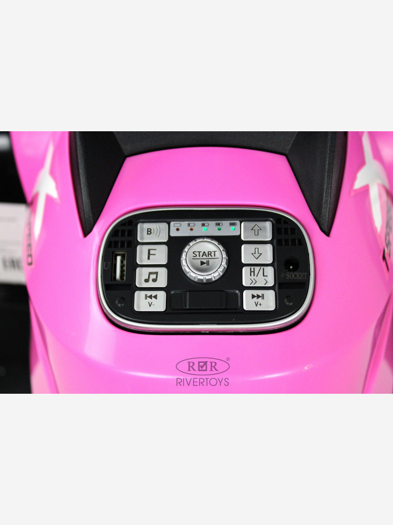 Детский электроквадроцикл RIVERTOYS T001TT 4WD розовый