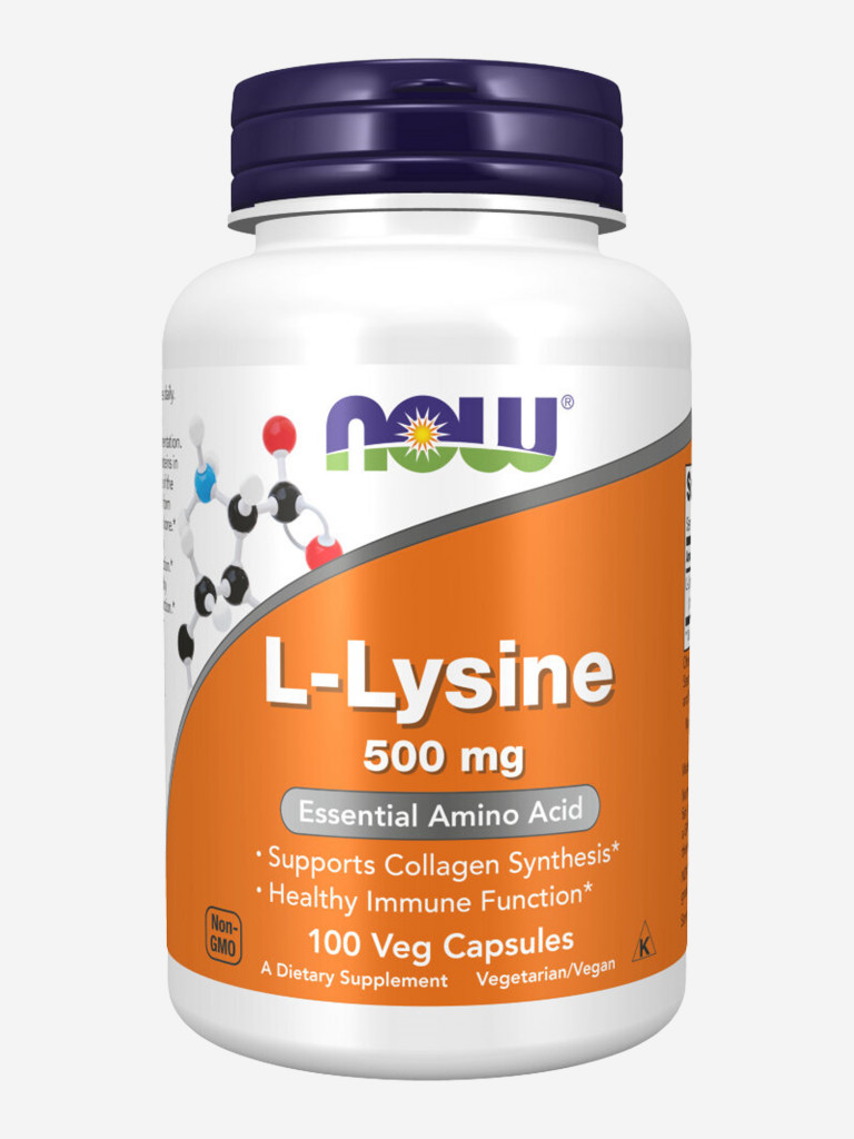 Лизин NOW FOODS L-Lysine 500 мг, 100 капсул