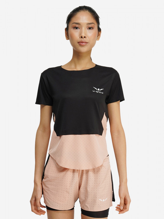 Шорты женские Vapor, черный пудрово-розовый