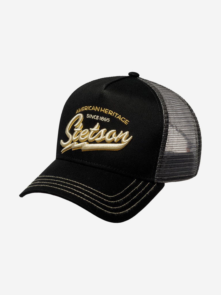 Бейсболка с сеточкой STETSON 7751171 TRUCKER CAP AMERICAN HERITAGE CLASSIC (черный)