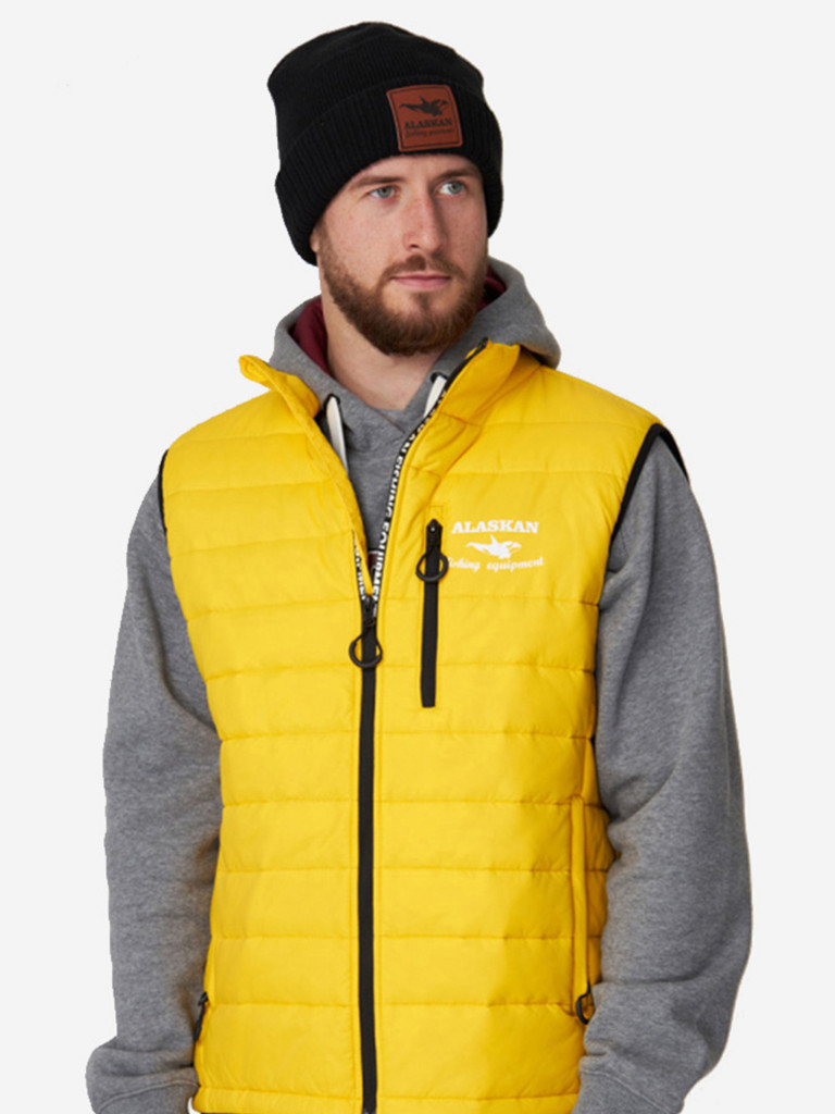 Жилет мужской Alaskan Juneau Vest Yellow утепленный стеганый для рыбалки и охоты