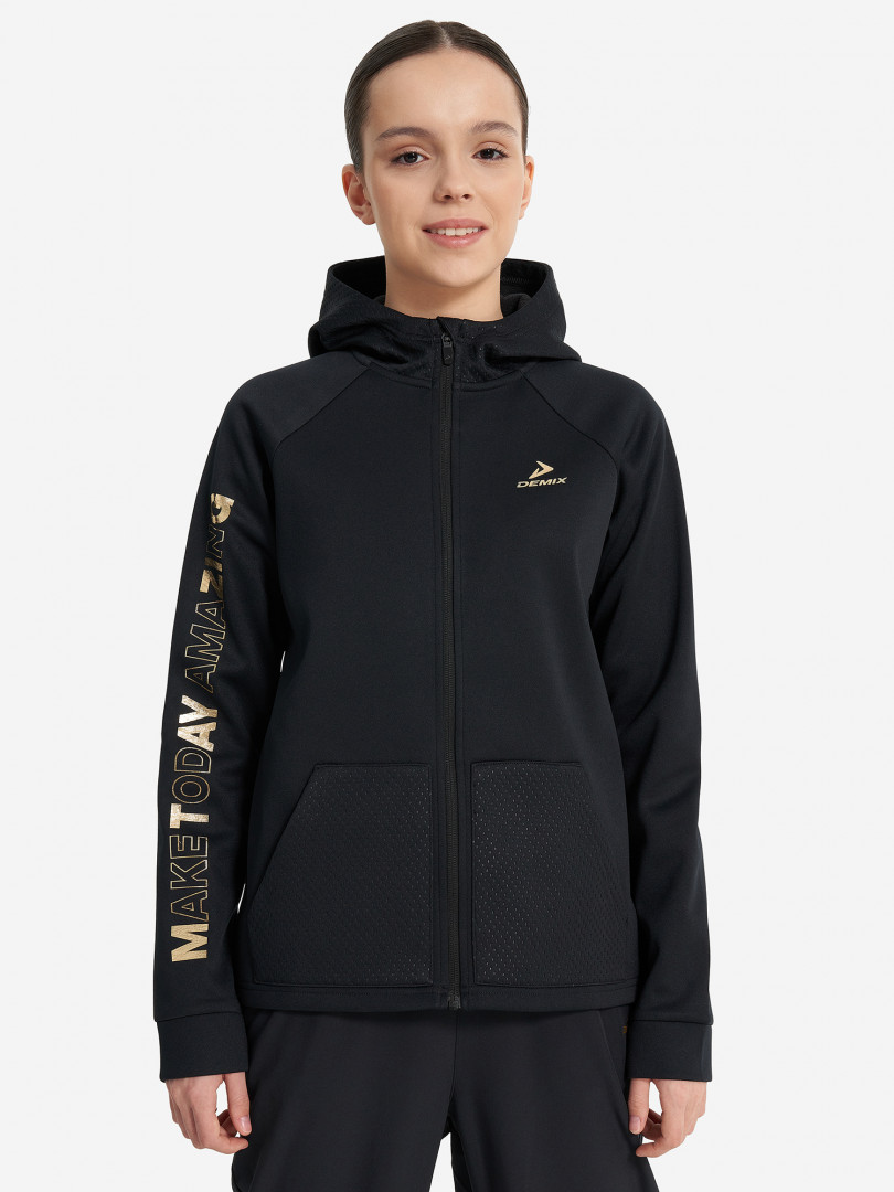 Толстовка для девочек Demix 31890310299 Черный, размер 134, 140,158, 164,146, 152,122, 128, фото 2