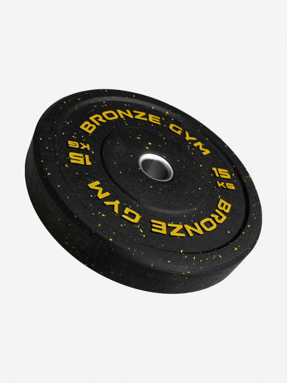 Диск для штанги бамперный BRONZE GYM 15 кг
